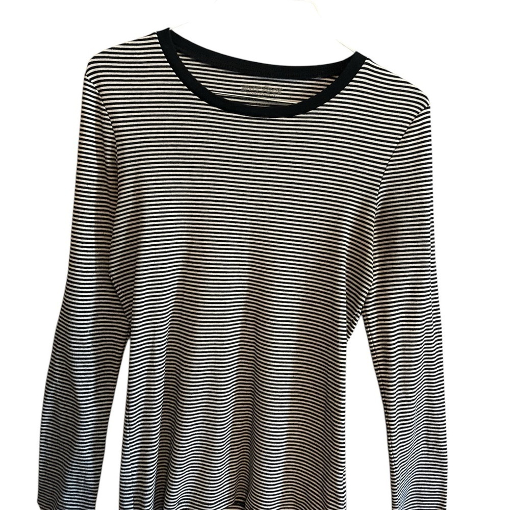 Striped Black and White Women's Top